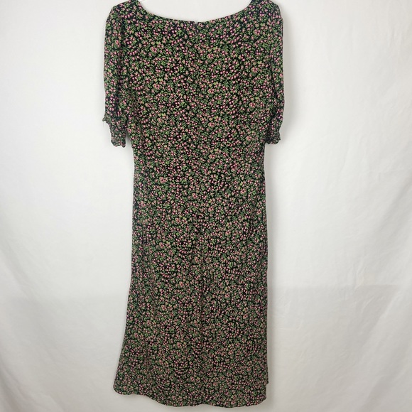 J Crew floral dress with smocked sleeve - Picture 3 of 5